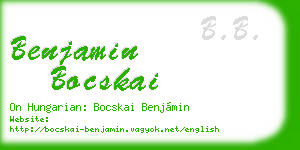 benjamin bocskai business card